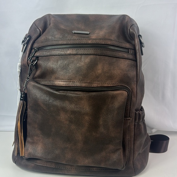 Cluci Travel Fashion Leather Designer Women's Large Backpack - Picture 2 of 16